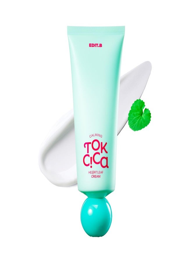 EDIT.B Calming Tok Cica Heartleaf Cream, Instant Cooling & Deep Hydrating Facial Cream for Sensitive Skin, Lightweight Soothing & Relief Moisturizer, Korean Daily Skin Care (3.38 fl.oz. / 100ml) - Image 1